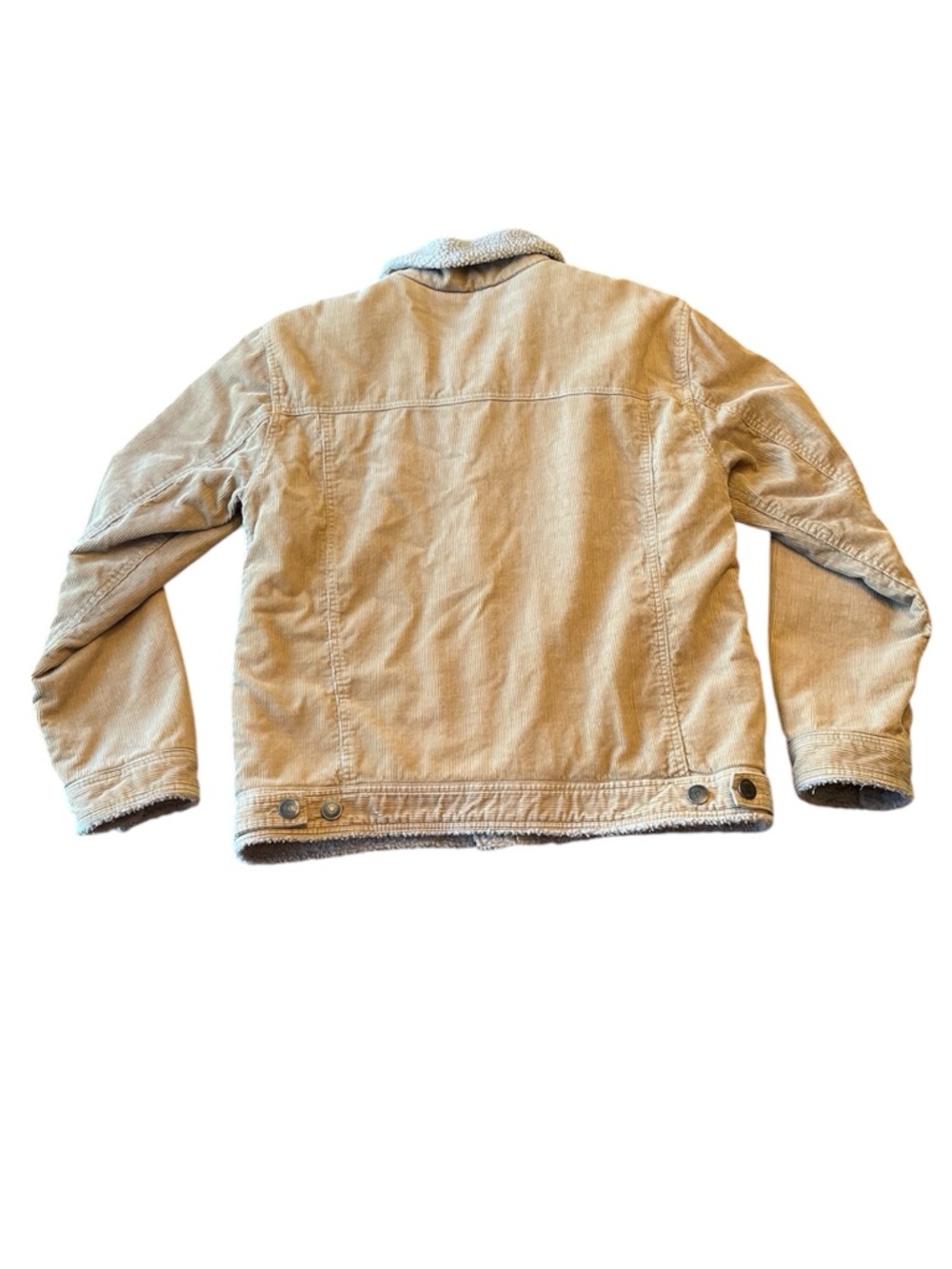 Aeropostale Corduroy Sherpa-Lined Trucker Jacket in Camel Size L - Picture 3 of 10
